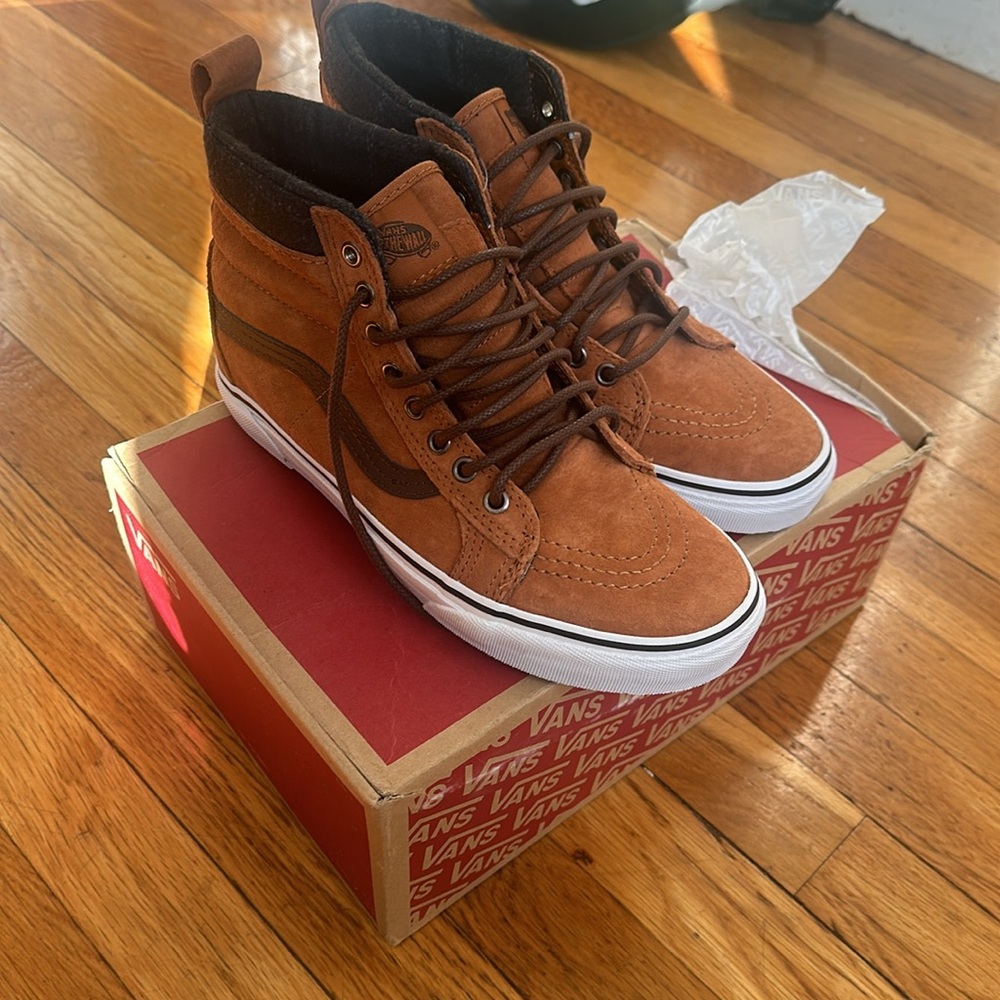Vans all weather MTE, Glazed ginger & Plaid, Men’s 7.5 Women’s size 9 brand new - Picture 2 of 8